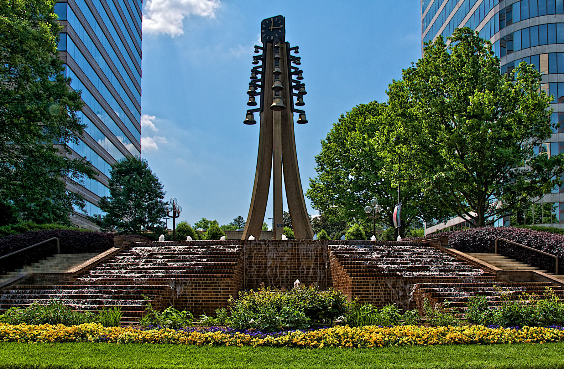 The carillon and fountain at Cumberland, near Paces Ferry Road in Atlanta