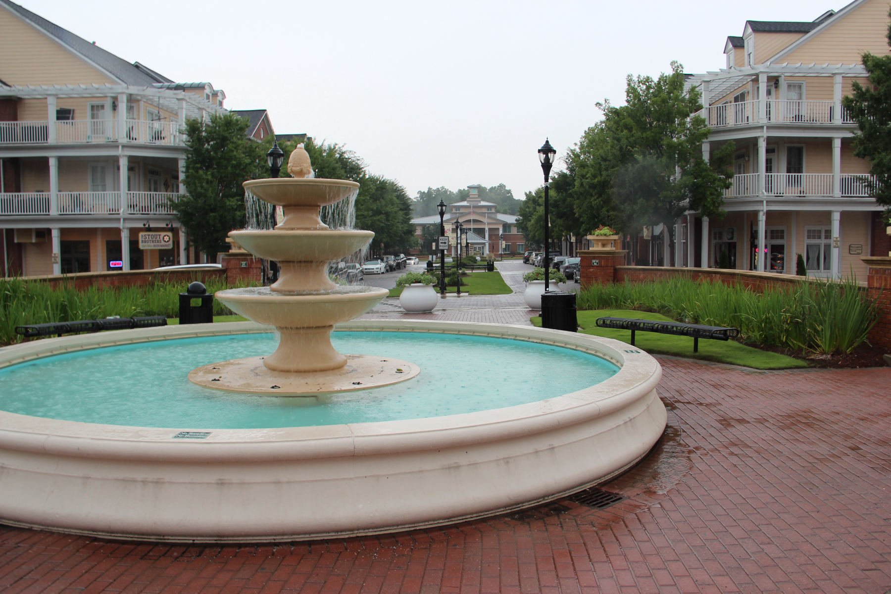 The fountain at Smyrna Market Village in Smyrna, Georgia